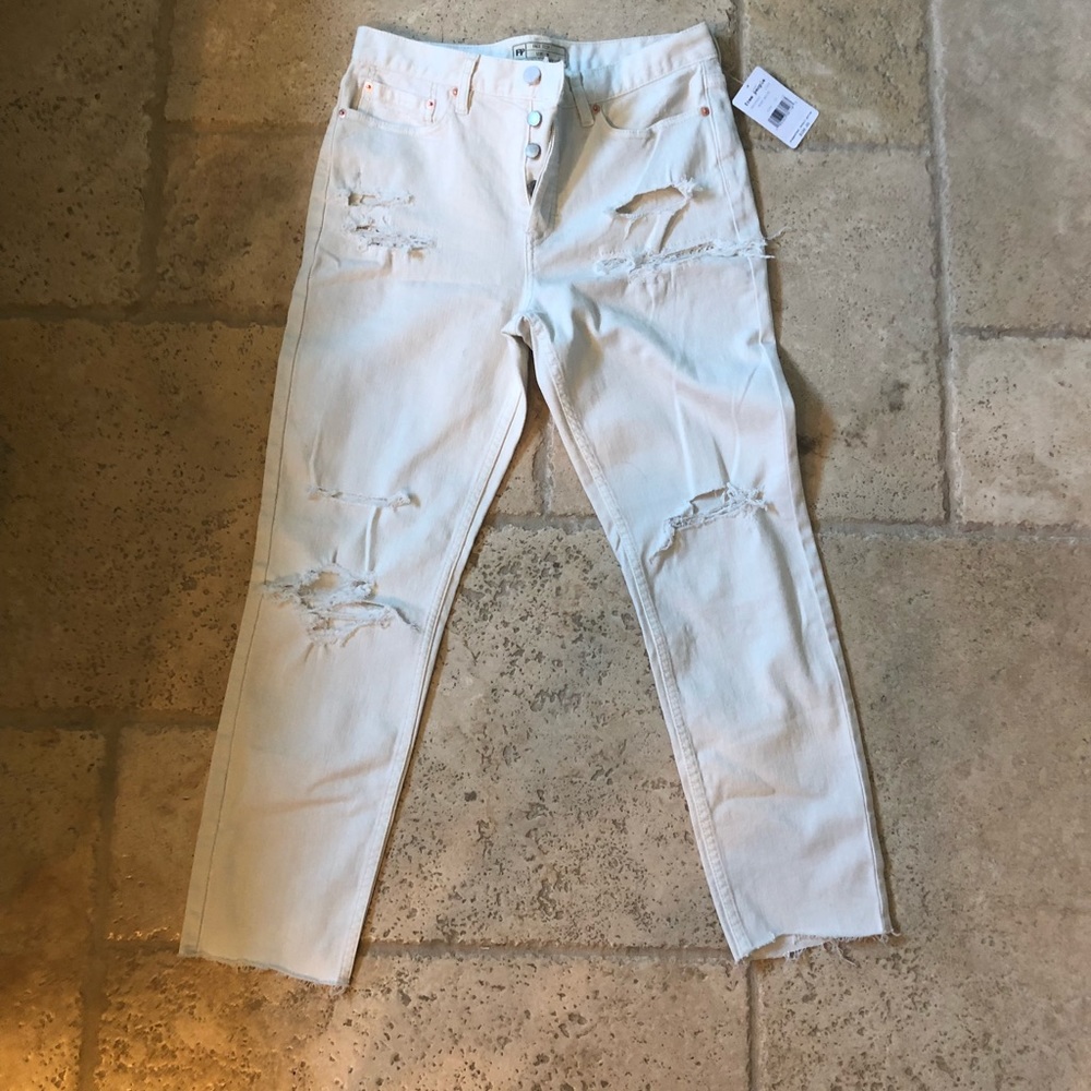 Free People Skinny White Jeans